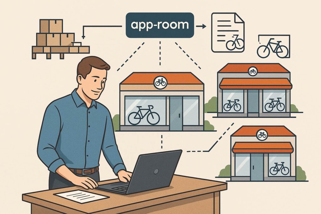 Mehrfilialen, Laptop, app-room